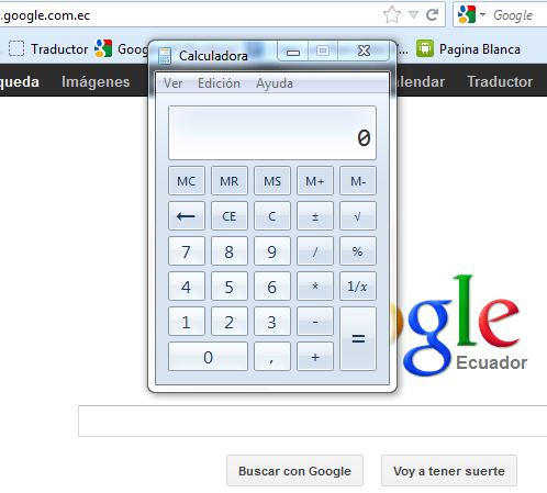 pagina web blanca con Google.com de fondo