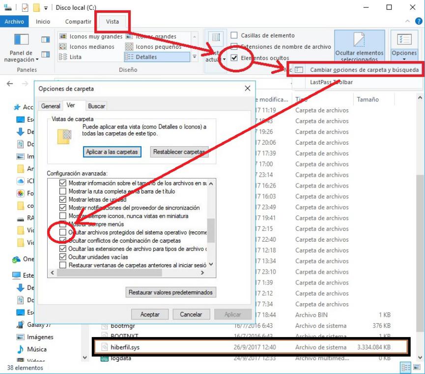 Como eliminar Archivo de Hibernación en Windows 10