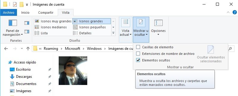 foto de cuenta de usuario en Windows 10