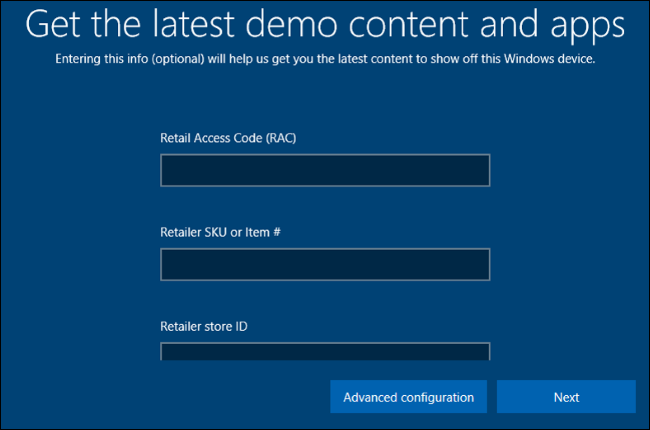 Truco Windows 10 demo comercial