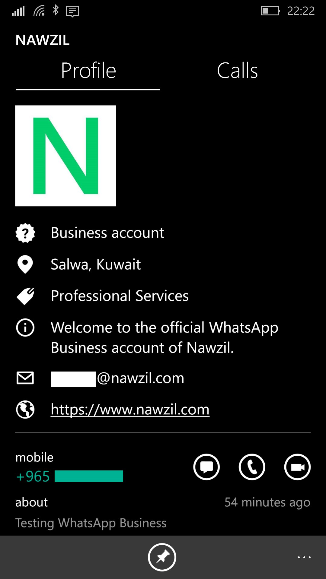 WhatsApp Business Windows 10 Mobile