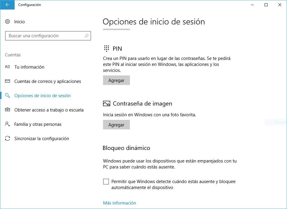 Configurar PIN de Seguridad en Windows 10
