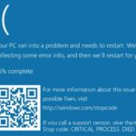 Pantala Azul de la muerte en Windows 10