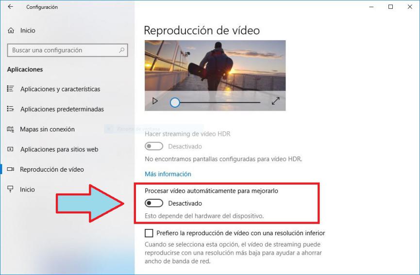 mejorar calidad de videos en Windows 10