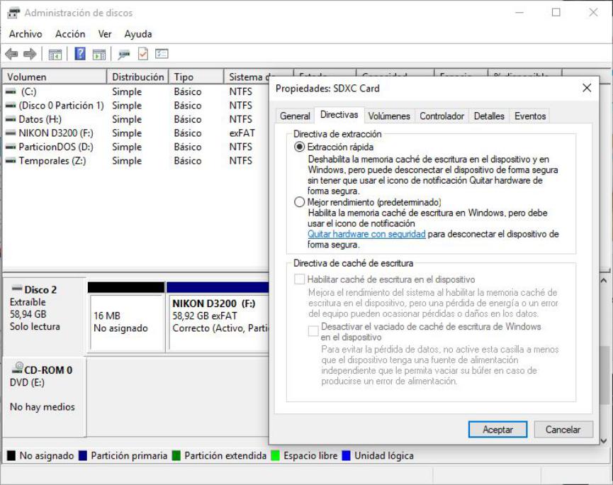 optimizar Pendrive USB en Windows 10
