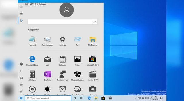 nuevo menu de inicio para Windows 10 Lite