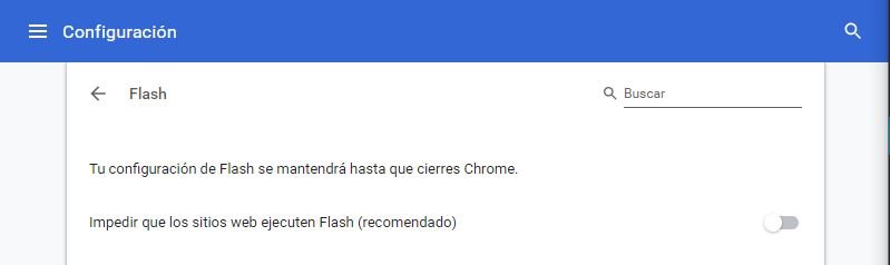activar Flash Player en Chrome