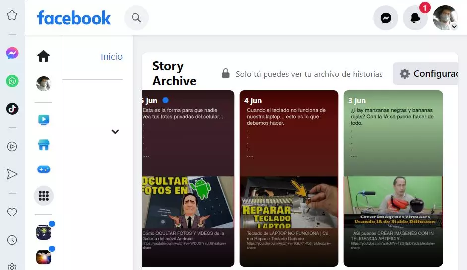 Archivo de las Historias Pasadas de Facebook