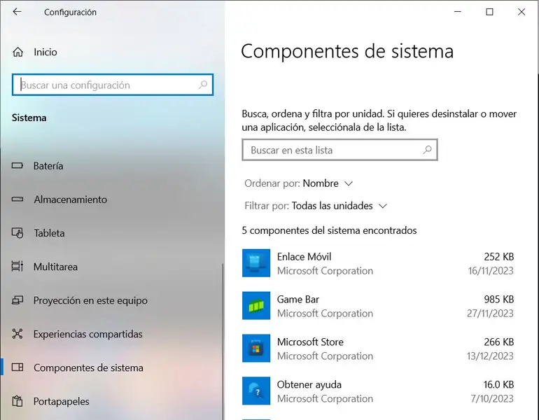 enlace Movil en Windows 10