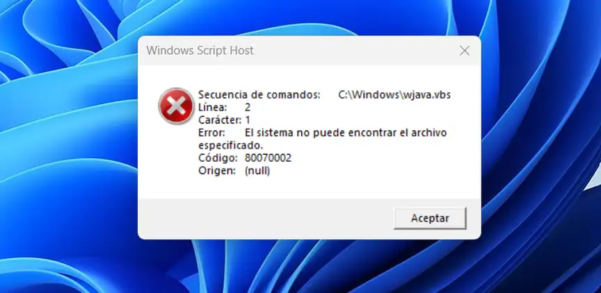 Error Windows Script Host