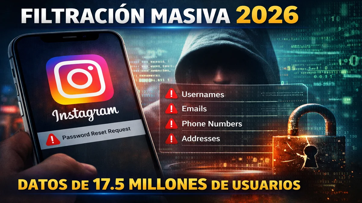 Privacidad de Instagram comprometida tras filtración de datos de millones de usuarios en 2026