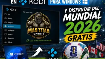 Mundial 2026 con Mak Titan en Kodi para Windows
