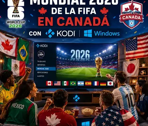 Mundial 2026 en Kodi para Windows con Loop Addon