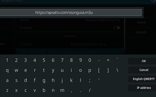 PVR IPTV Simple Client en Kodi para Windows