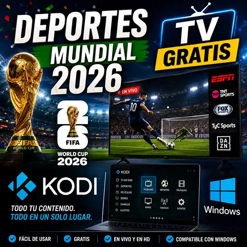 Guía Completa: Trucos KODI para Ver el Mundial 2026 y Canales Deportivos Gratis en Windows 2 mundial 2026 gratis kodi